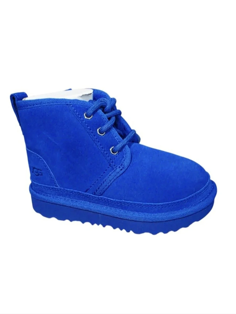 UGG Kids Bright Blue Suede zip up Boot **discontinued color***